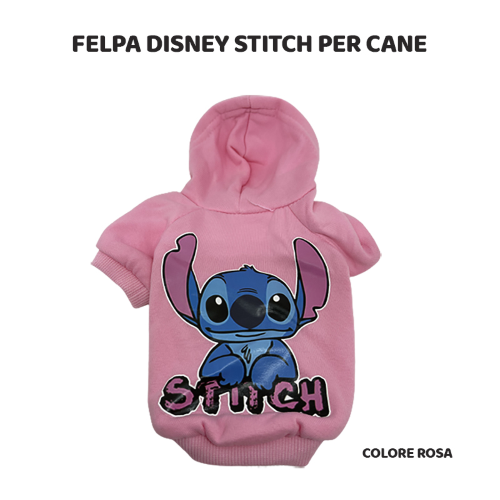 Felpa cane e gatto Disney Stitch (rosa - L: schiena 28 cm - pancia