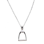 Collana in Argento 925 Sterling con Ciondolo Staffa Cavallo