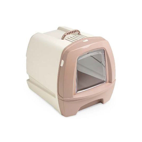 Leopet Toilette per Gatti 80's con cassetto estraibile 46 x 40 x 40 h cm  (rosa) - LeoPet - Lettiere e accessori
