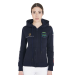 Equestro Felpa da donna slim fit con cappuccio Multilogo